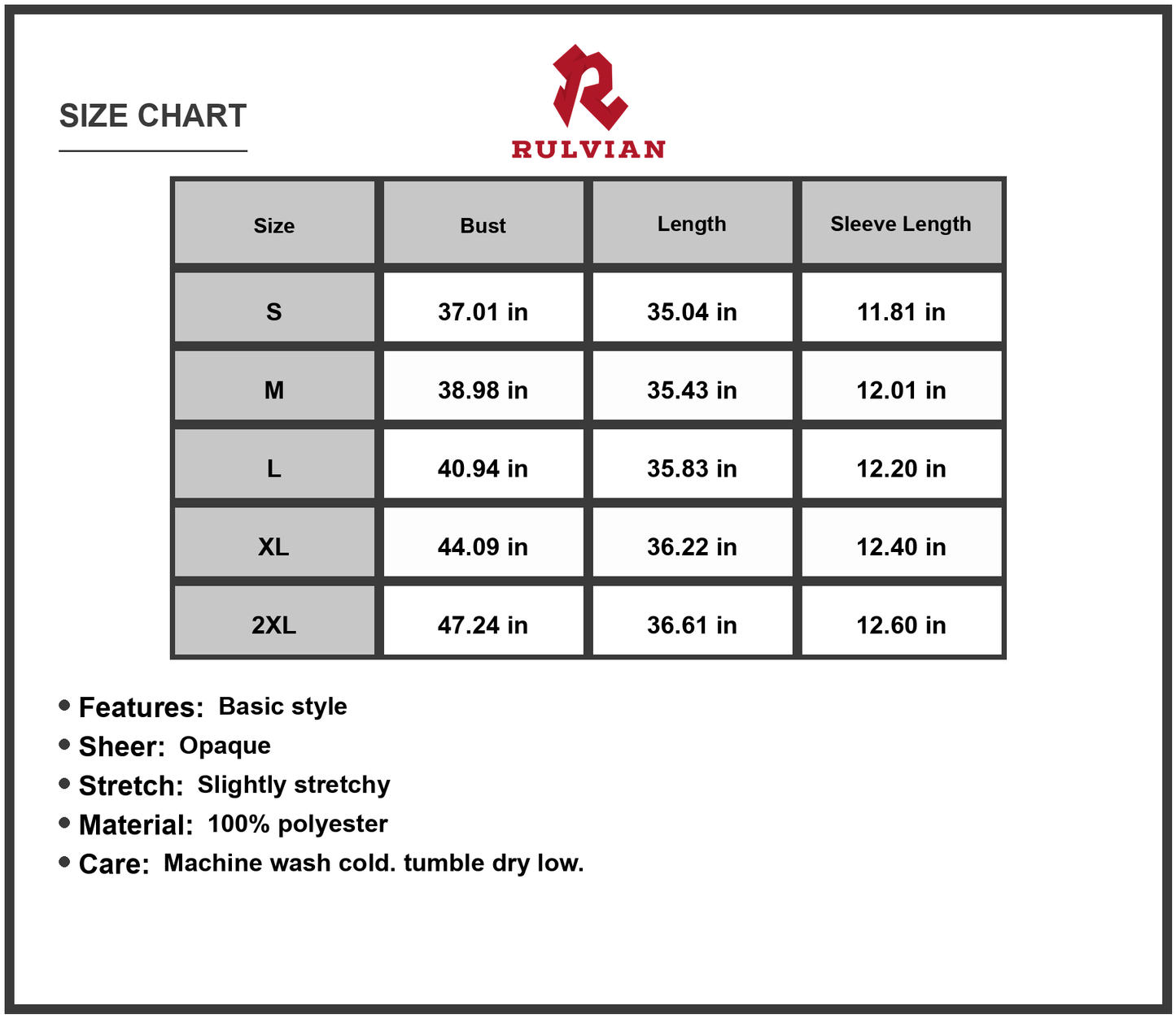 Size Chart - Women's Notched Flounce Sleeve Mini Dress 100% Polyester Lightweight Sheer Overlay Elegant Evening Party Dress
