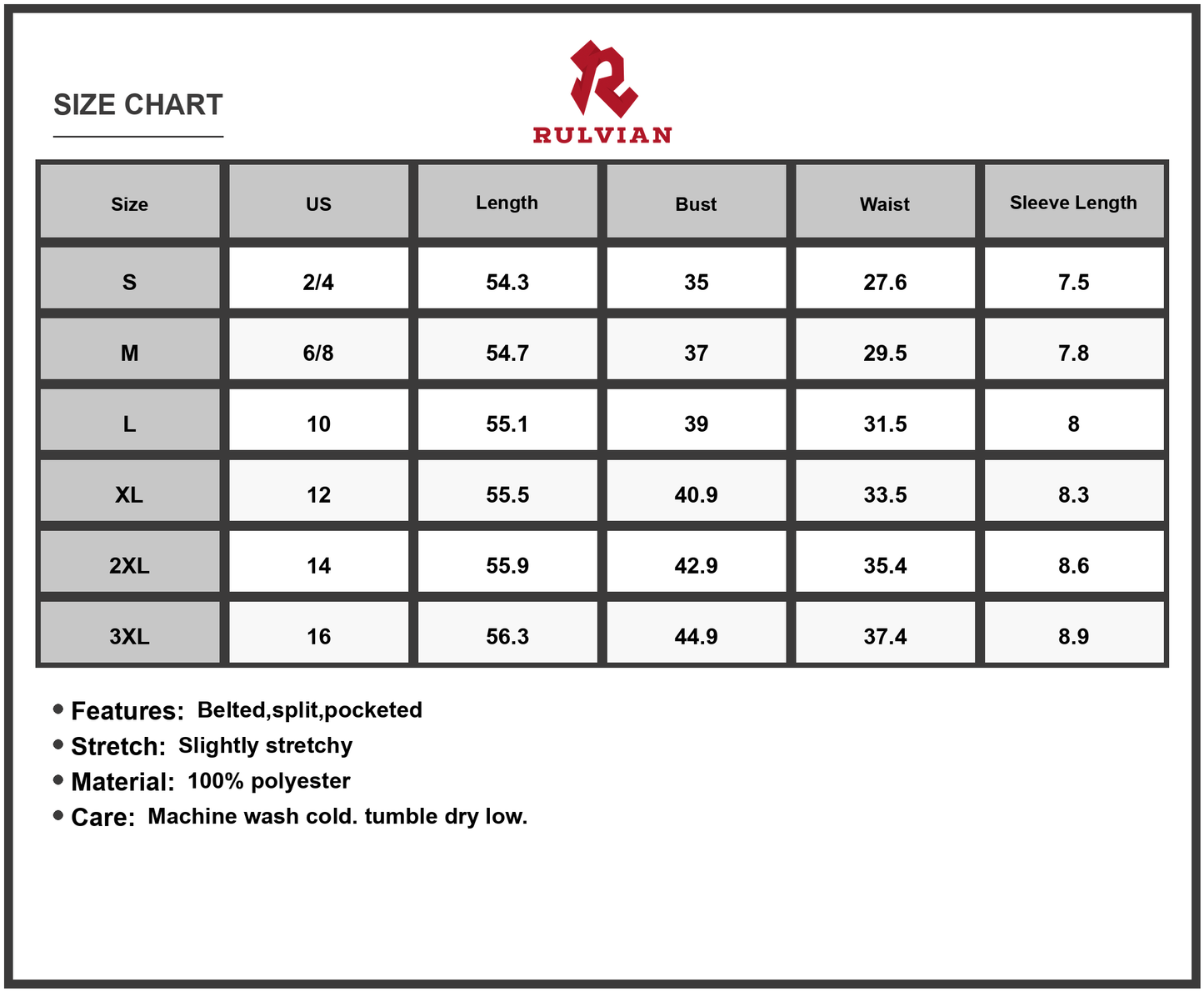Size Chart - Women's Printed V Neck Short Sleeve Maxi Dress Belted with Pockets Plus Size Full Length 100% Polyester Fabric Comfort