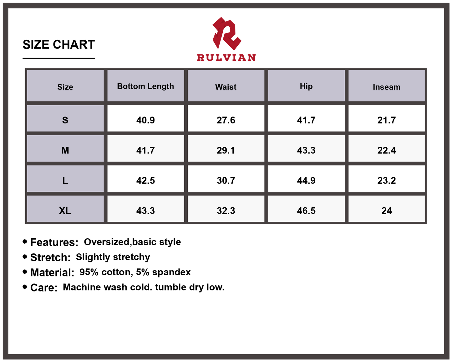Size Chart - Men's Wide Leg Jeans with Dog Print Trendy Oversized Fit Casual Versatile Everyday Pants for Men