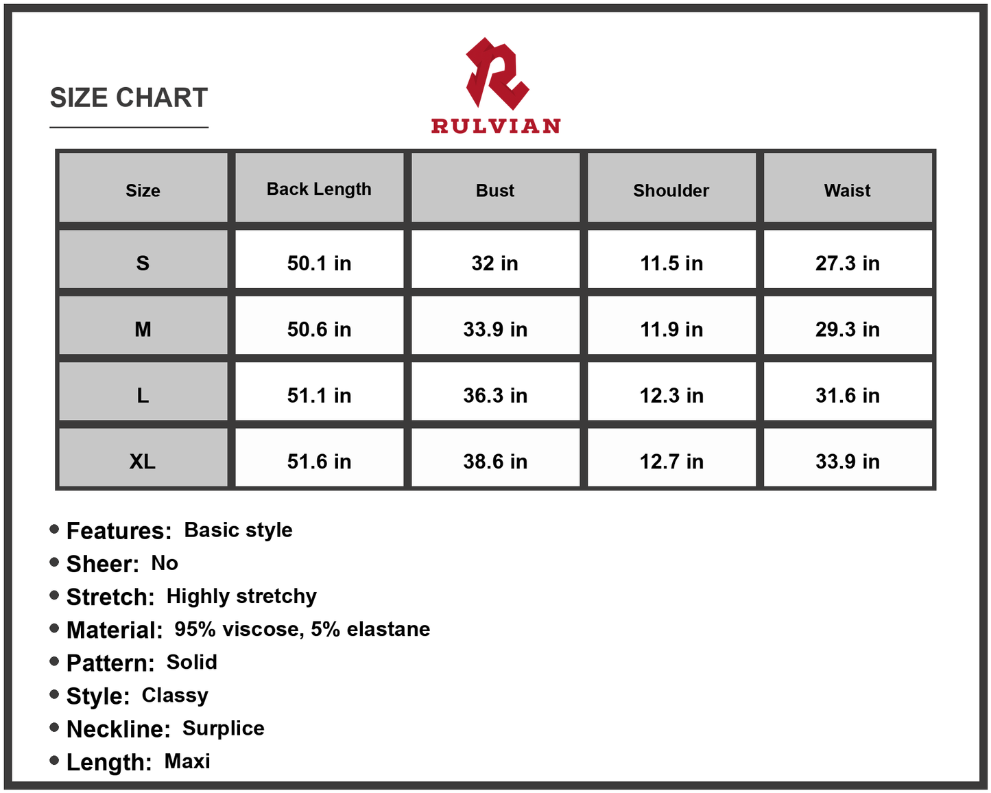 Size Chart - Gender: Women's