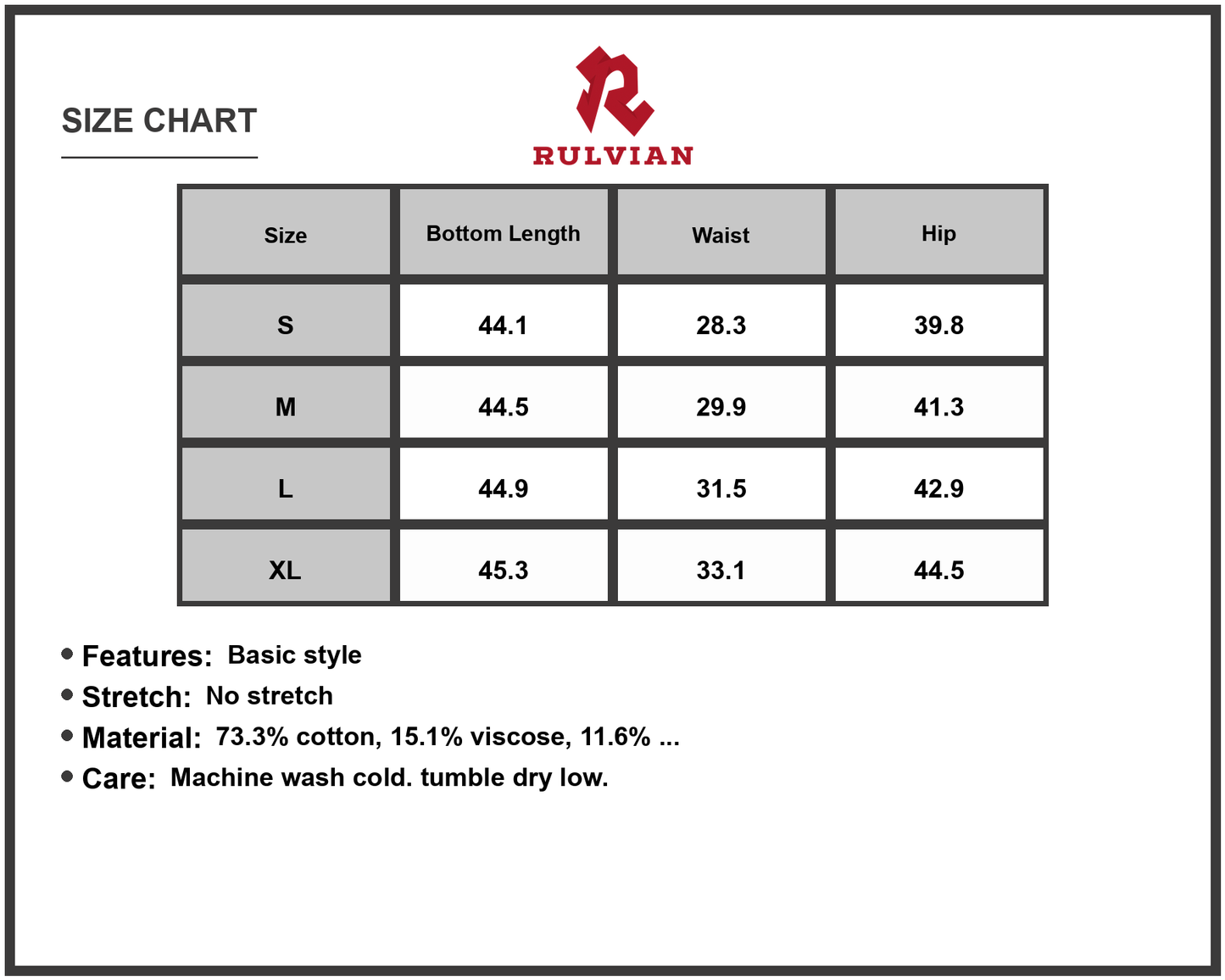 Size Chart - Womens Wide Leg Jeans High Waisted with Pockets Durable Denim Pants Relaxed Fit For Casual Everyday Wear Versatile