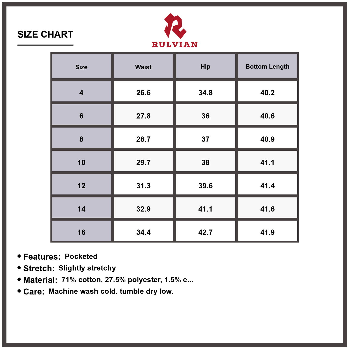 Size Chart - Women's Wide Leg High Waist Pocketed Jeans Slightly Stretchy Denim Pants Casual Everyday Fashion Bottoms Durable Premium Quality
