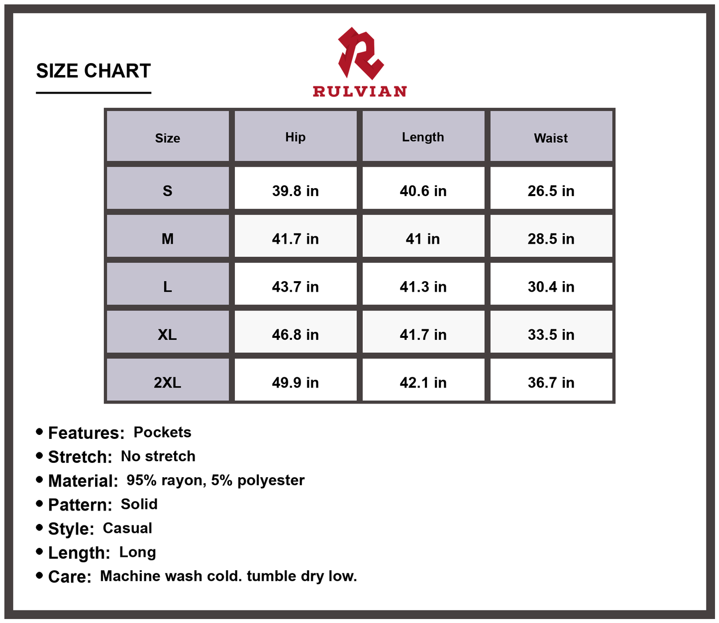 Size Chart - Women's High Waist Loose Fit Jeans with Pockets Buttoned Front Casual Long Durable Denim Pants for Everyday Versatile Wear