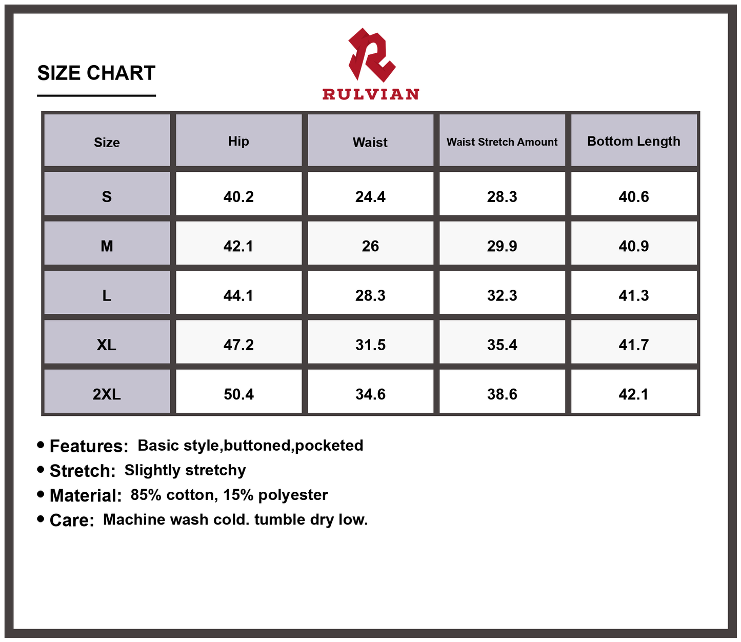 Size Chart - Women's High Waisted Cargo Jeans with Utility Pockets Slightly Stretchy Button Closure Casual Everyday Durable Versatile