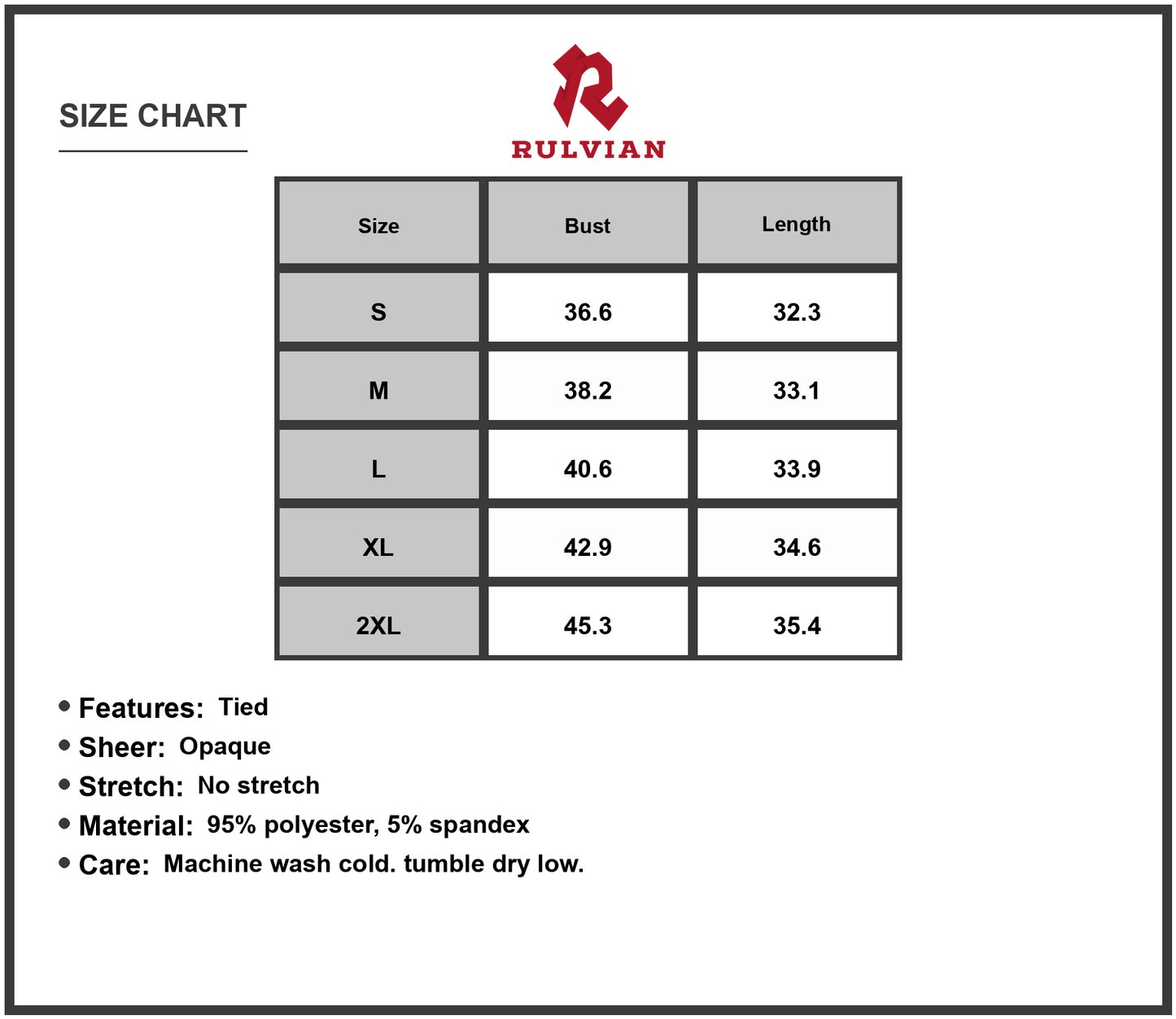 Size Chart - Women's Textured Tied Single Shoulder Mini Dress 95% polyester 5% spandex Sheer Detail Not Lined Elegant Silhouette