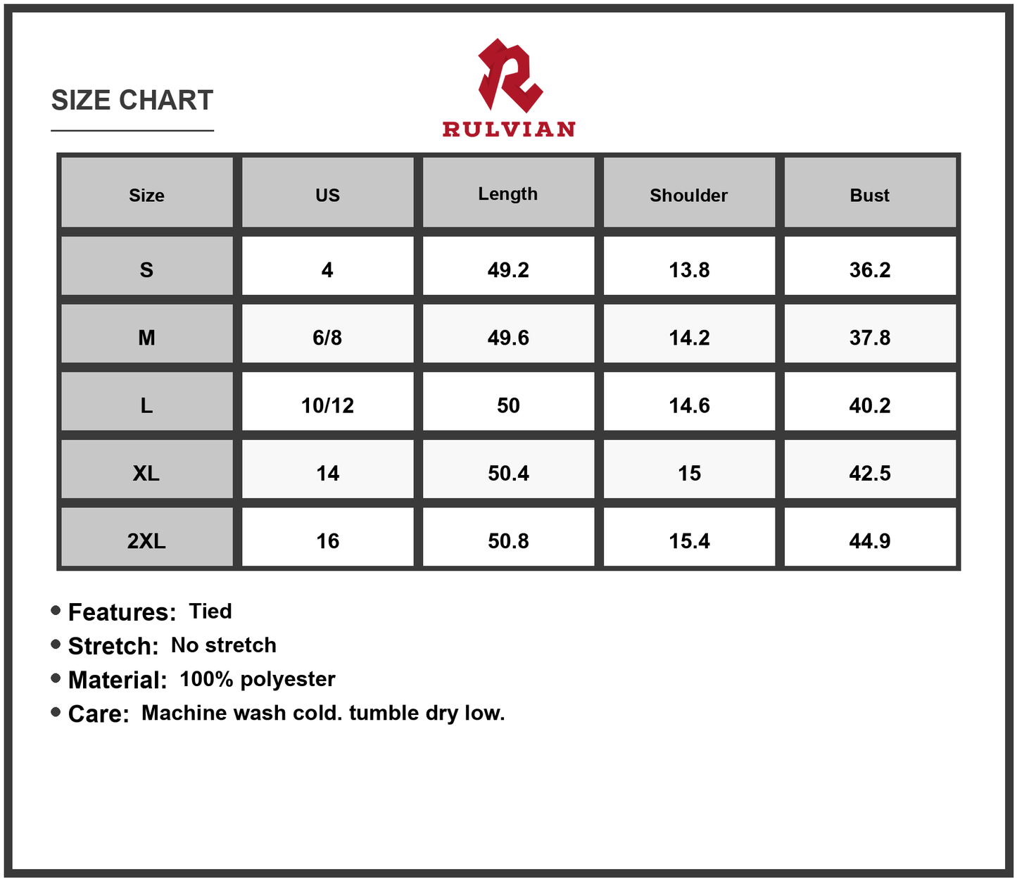 Size Chart - Women's Tie Waist Floral Cap Sleeve Dress 100% Polyester Lightweight Comfortable Everyday Wear for Spring Summer