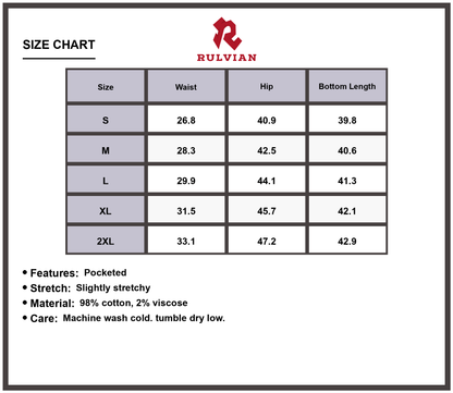 Size Chart - Men's Camouflage Cargo Jeans Wide Leg Relaxed Fit Durable Outdoor Military Pants with Pockets for Versatile Activities