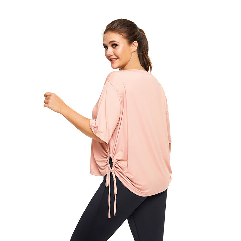 Men's Quick Dry Milk Silk 90% Polyester Round Neck Short Sleeve Top for Yoga Fitness Training Everyday Wear