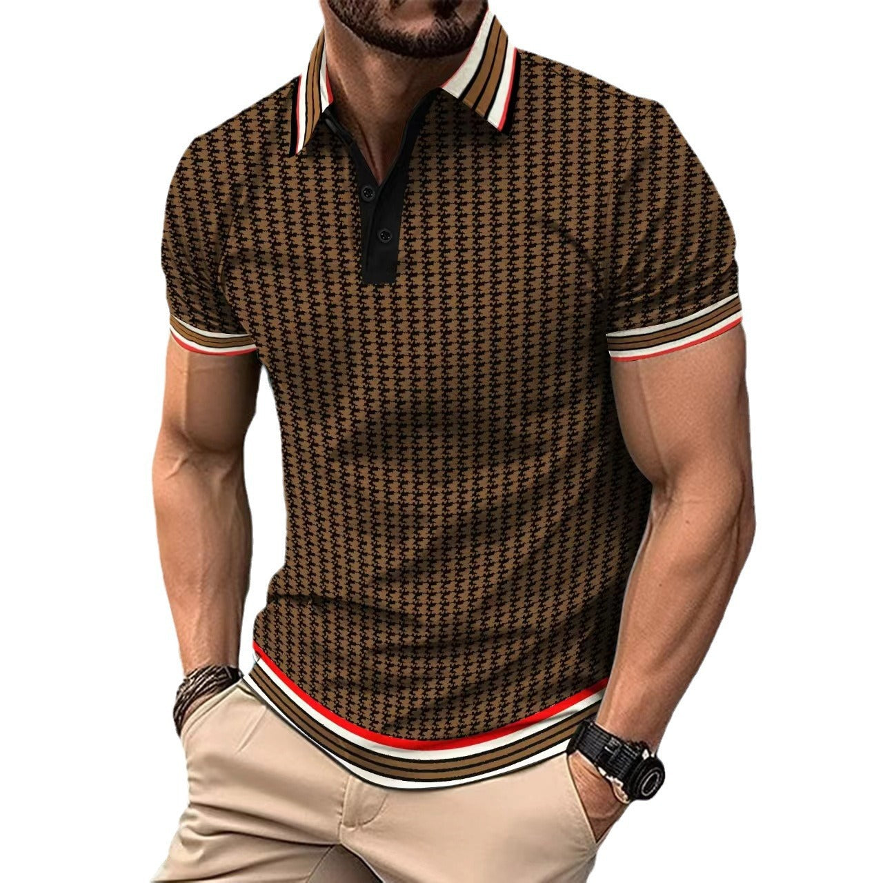 Men's Color Block Short Sleeve Tee Yellow Black 100% Polyester Fabric Casual Everyday Wear Durable Soft