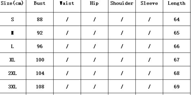 Size Chart - Women's Sexy Slim-fit Solid Color And V-neck Short-sleeved T-shirt