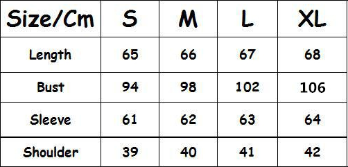 Size Chart - Striped Casual Long-sleeved Shirt Top