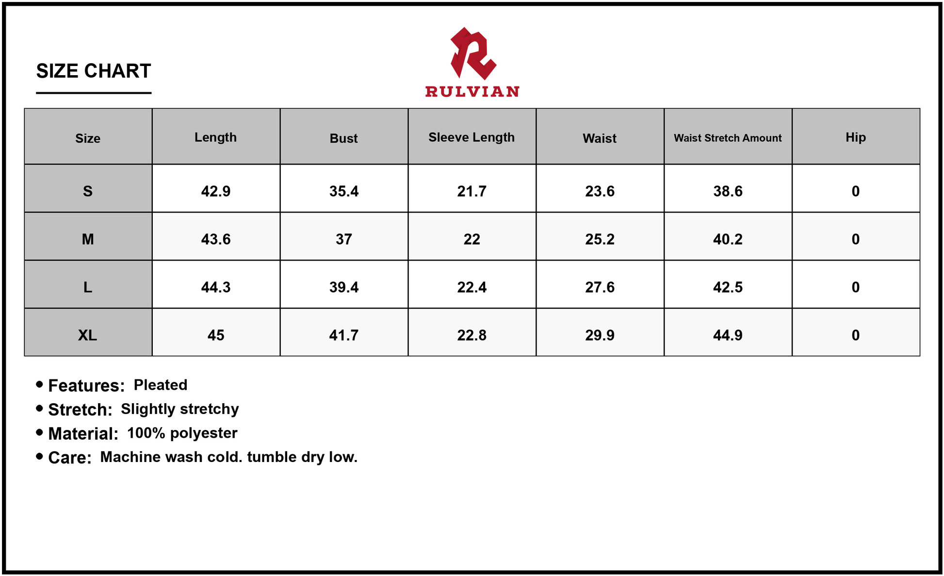 Size Chart - Women's Off Shoulder Ruffle Pleated Midi Dress with Stretch Bodice and Flowy Skirt Polyester % Fabric for Elegant Wear