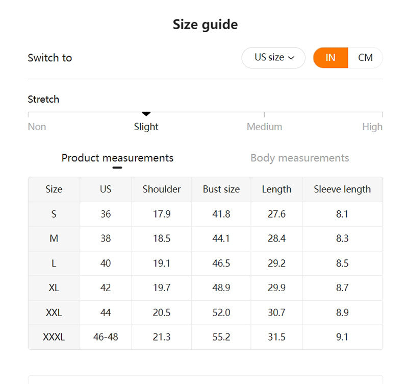 Size Chart - Men's Printed Short-sleeved Polo Shirt Fashion Slim Solid Tops