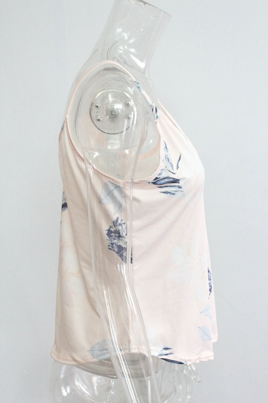 Womens Milk Silk Print Camisole With Thirty To Fifty Percent Cotton Main Fabric And Cotton Lining Soft Feel