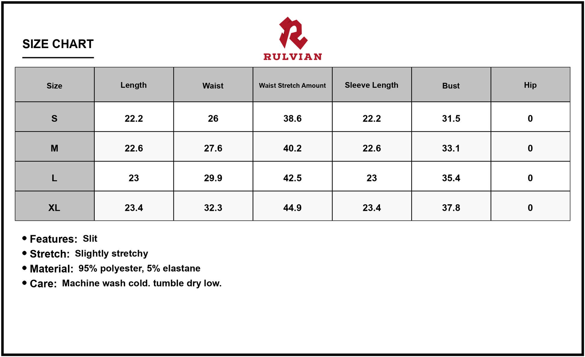 Size Chart - Women's Side Slit Off Shoulder Maxi Dress with Stretch Fabric 95% Polyester 5% Elastane for Summer Weddings and Parties