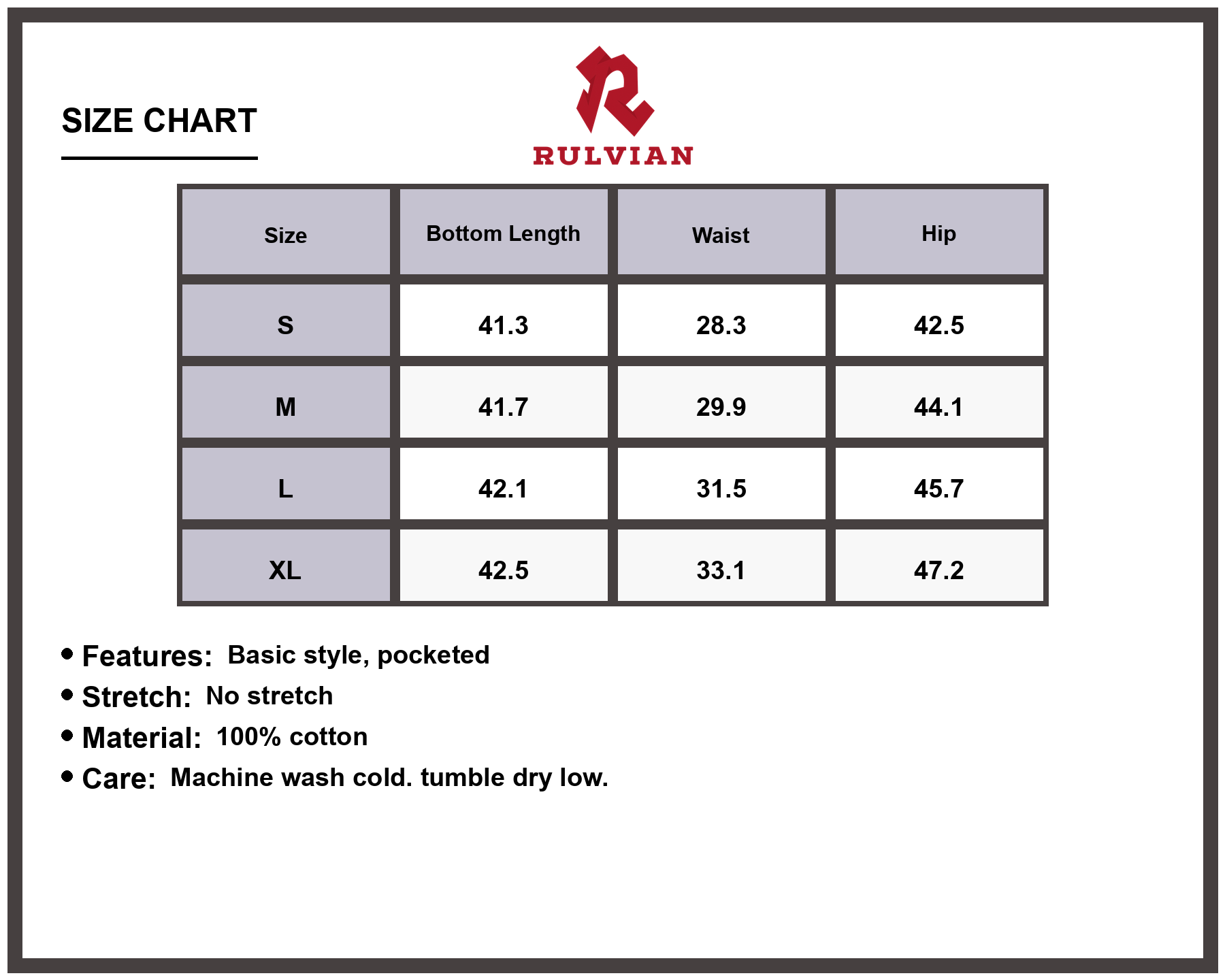 Size Chart - Men's Camouflage Cargo Jeans with Durable Reinforced Pockets for Outdoor Work and Casual Wear Premium Quality