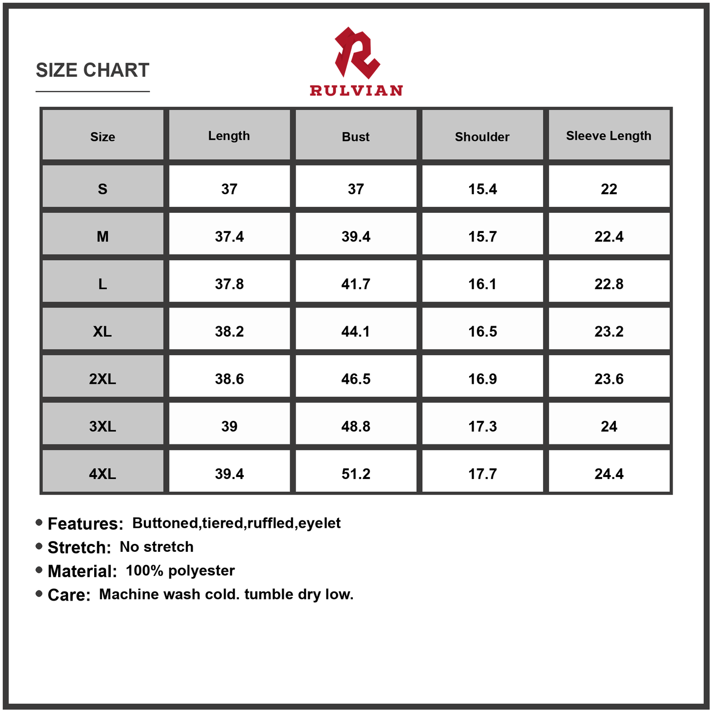 Size Chart - Women's Plus Size Full Size Eyelet Ruffled Hem Tiered Dress Pink 100% Polyester Knee Length with Bell Sleeves Flowy Design