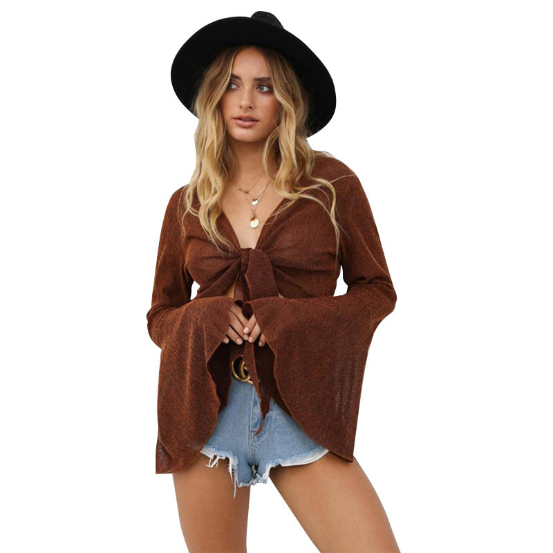 Size Chart - Trumpet Sleeve Cardigan Slim Short T-shirt