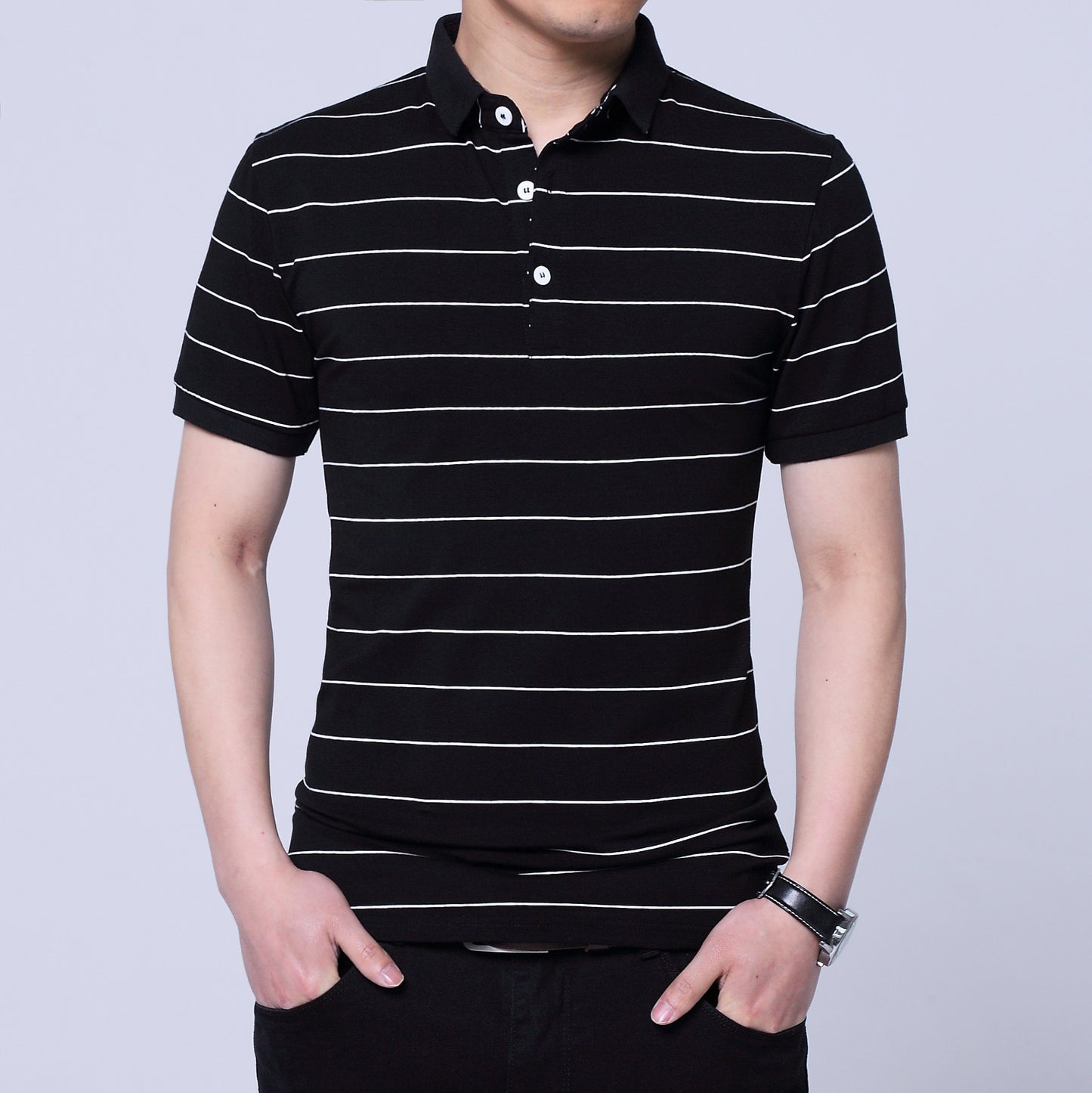 Men's Polo Shirt Short Sleeve Casual Collage Splicing Cotton % Fabric Youth Everyday Comfort Breathable Wear