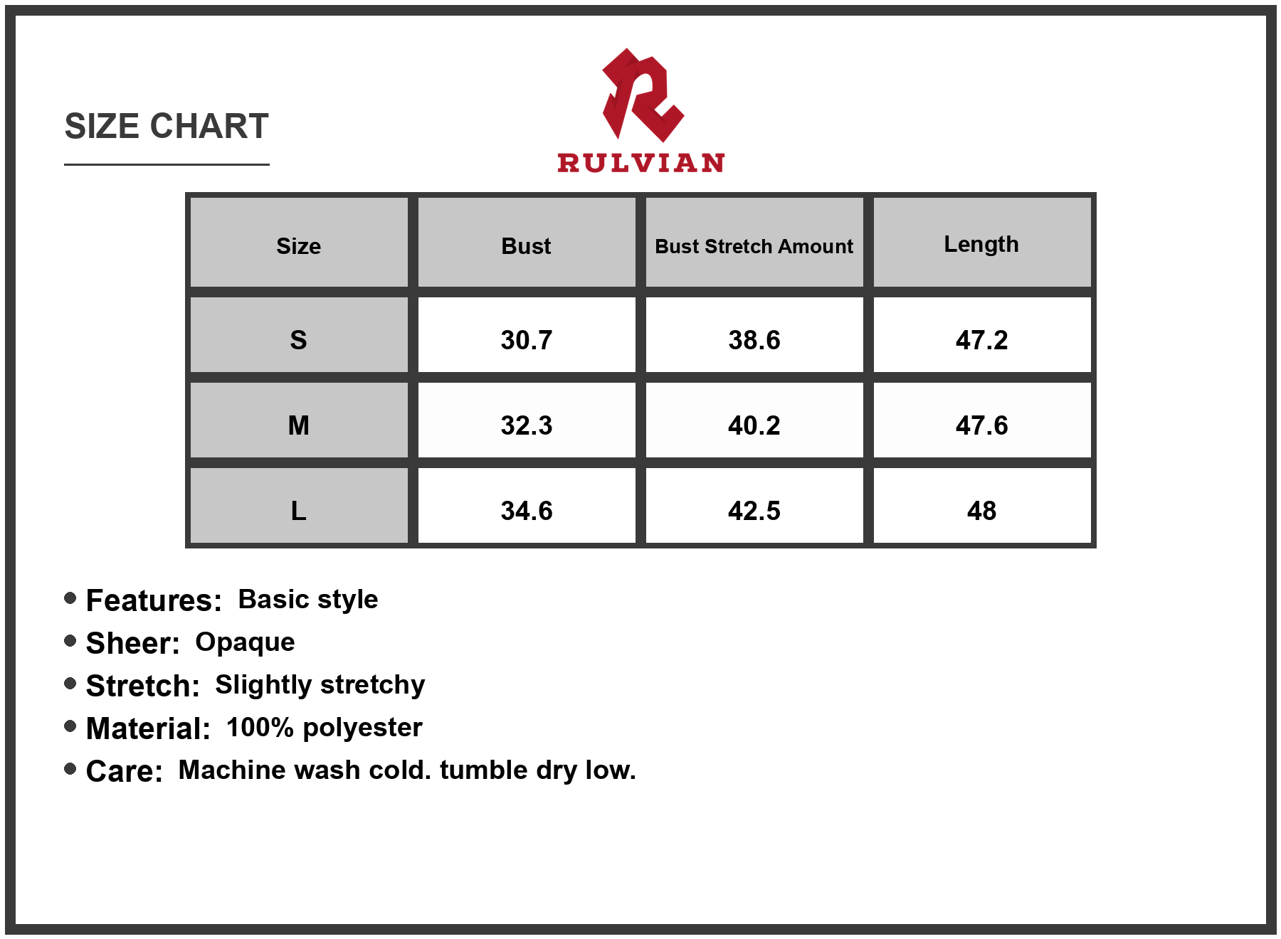 Size Chart - Women's Printed Tube Sleeveless Maxi Dress Elegant Casual Beachwear 100% Polyester Comfortable Stretchy Silhouette