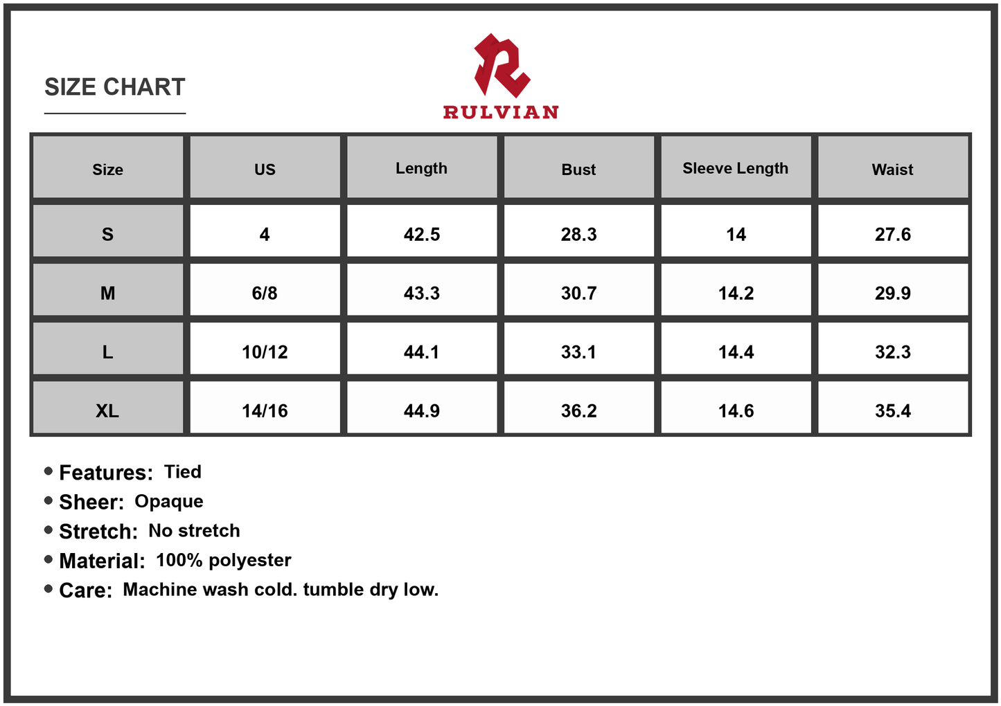 Size Chart - Womens Floral Smocked Square Neck Puff Short Sleeve Midi Dress in 100% Polyester Fabric Lightweight Casual Wear