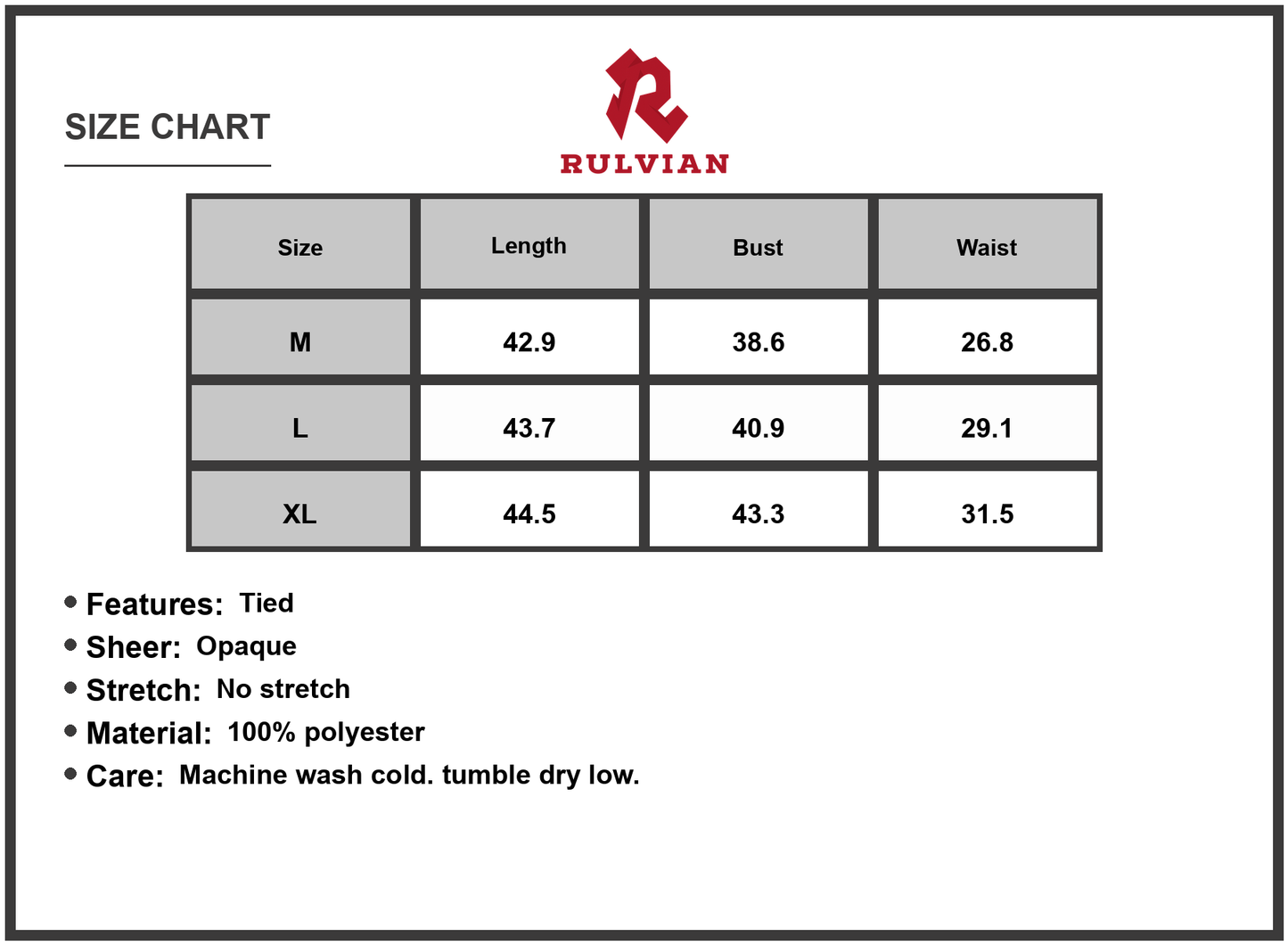 Size Chart - Women's Printed Cap Sleeve Tie Waist Dress 100% Polyester Lightweight Flowy Everyday Style for Casual Occasions