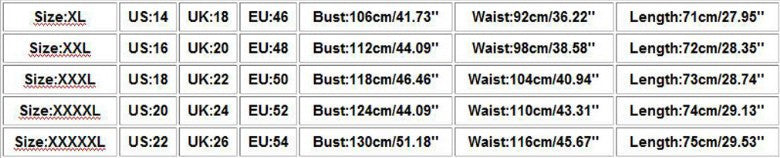 Size Chart - Ausblick rund um den Hals