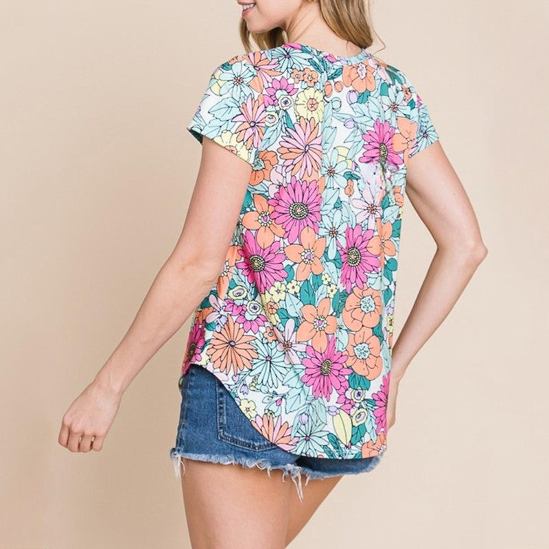 Men's Round Neck Short Sleeve Pullover Top 100% Polyester Pastoral Style Casual Everyday Wear Lightweight