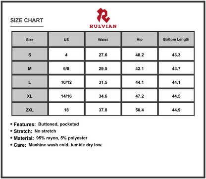 Size Chart - Womens High Rise Bootcut Jeans with Buttoned Pockets Flattering Fit Classic Design for Everyday Casual Attire Essential