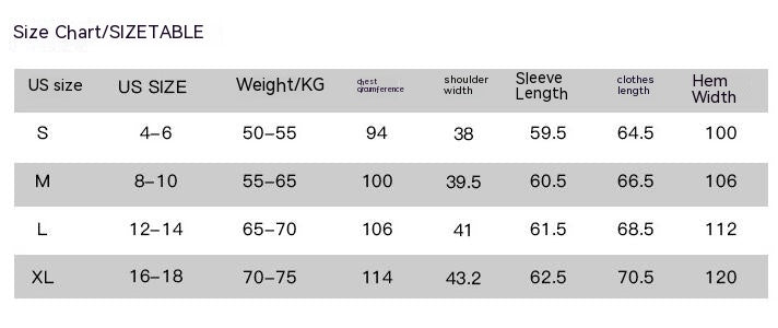 Size Chart - Women's Autumn Fashion Backless Round Neck Long Sleeve T-shirt