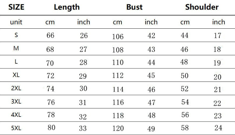 Size Chart - Men's POLO Lapel Striped Plaid Short Sleeve T-Shirt