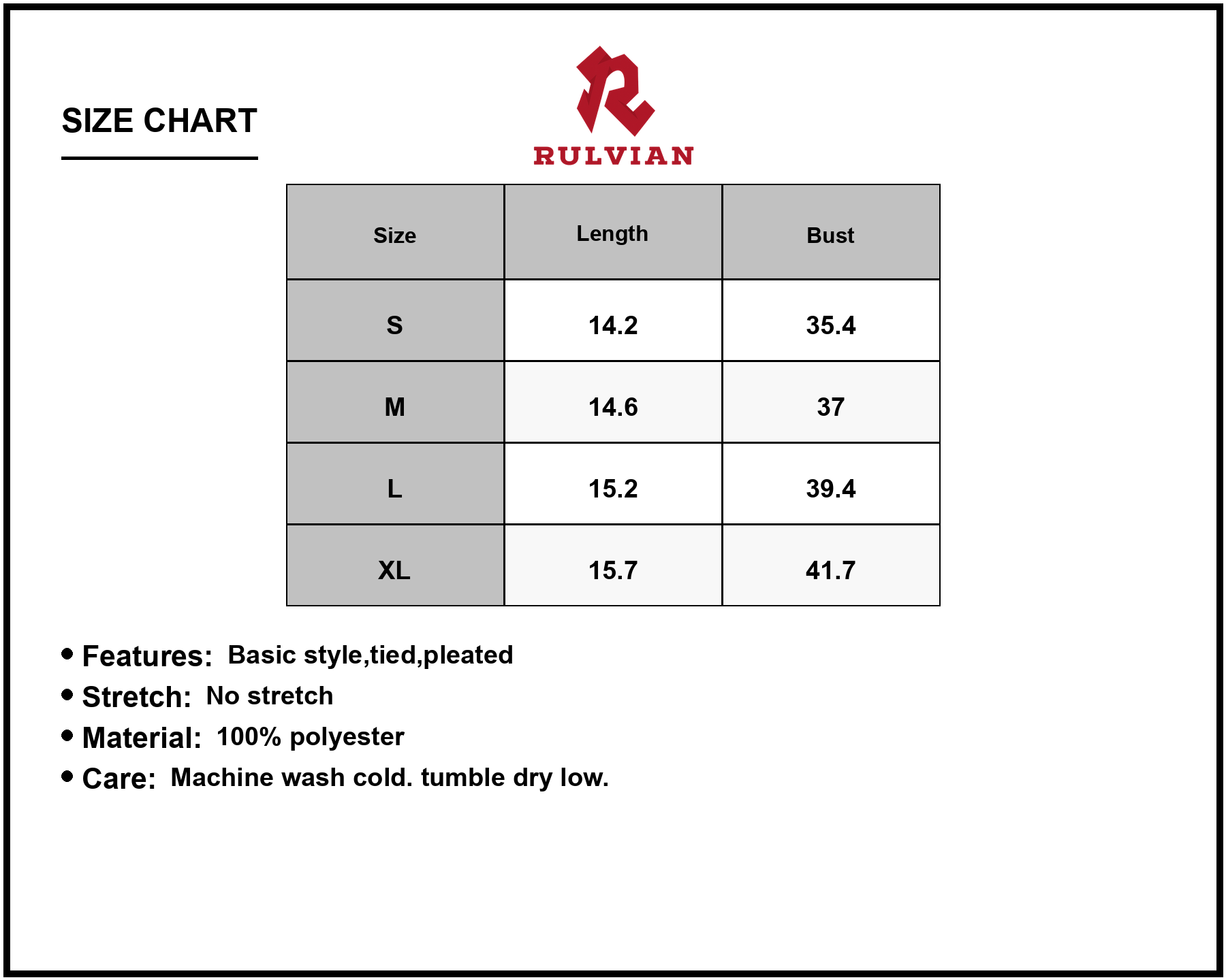 Size Chart - Women's Polka Dot Halter Neck Pleated Mini Dress Tied Back No Stretch Lightweight Chic Everyday Wear 100% Polyester