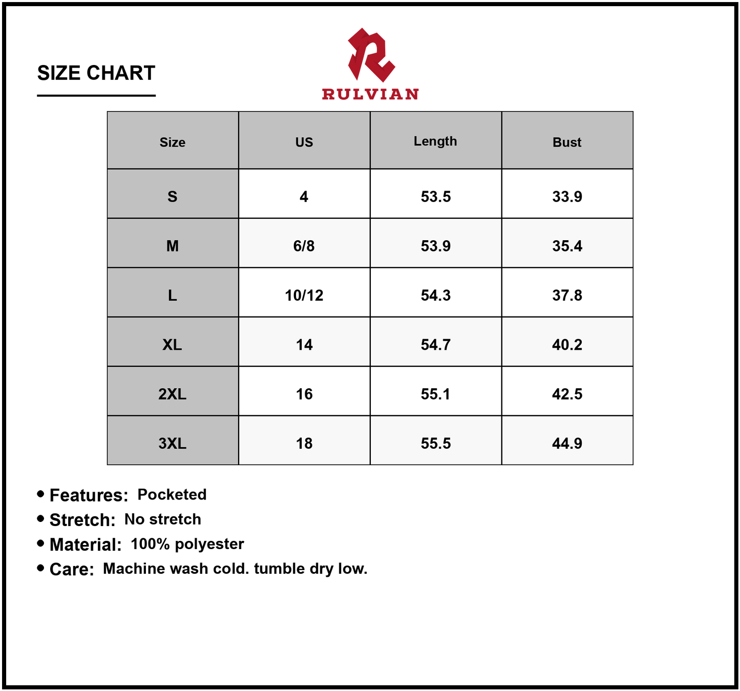 Size Chart - Women's Full Size Printed V Neck Sleeveless Dress with 100% Polyester Fabric Plus Size Everyday Wear Ideal for Travel