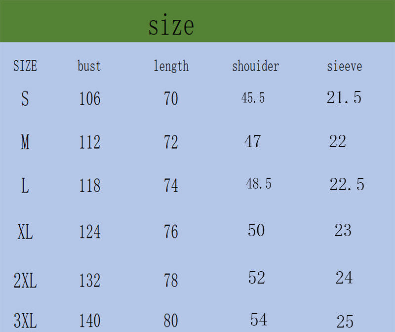 Size Chart - Ins Summer V-neck Polo Shirt Button Short-sleeved Tops