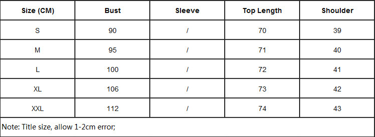 Size Chart - Lace Stitching Sleeveless Round Neck T-shirt Casual Top