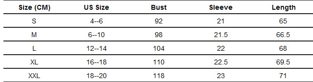 Size Chart - Hollow Crew Neck Casual Home Print Short Sleeves