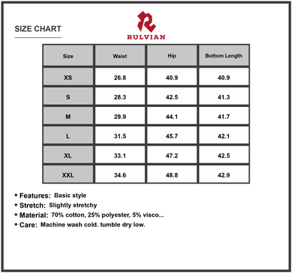 Size Chart - Mens Distressed Wide Leg Jeans for Men Durable Denim Pants Casual Everyday Loose Fit Versatile Modern Style Bottoms