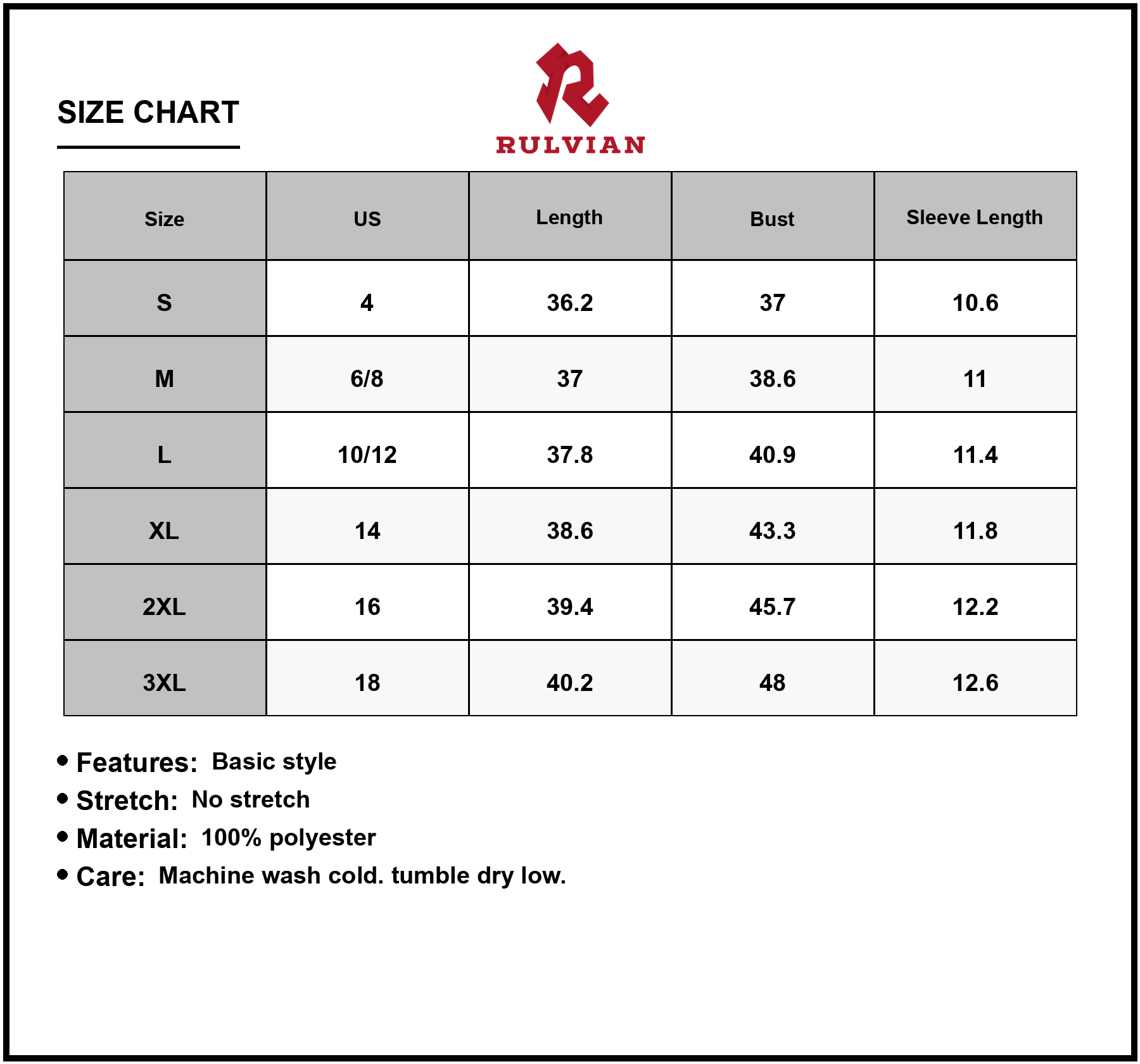 Size Chart - Women's Tassel V-Neck Short Sleeve Dress Plus Size with 100% Polyester Fabric for Elegant Everyday Wear and Easy Care