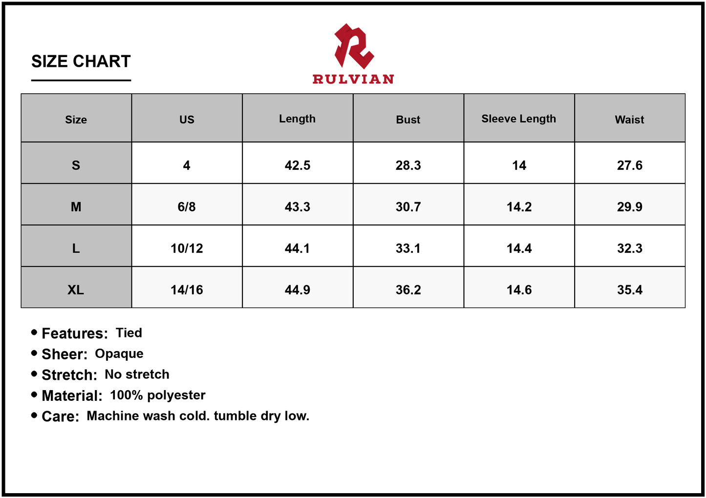 Size Chart - Womens Floral Smocked Square Neck Puff Short Sleeve Midi Dress in 100% Polyester Fabric Lightweight Casual Wear