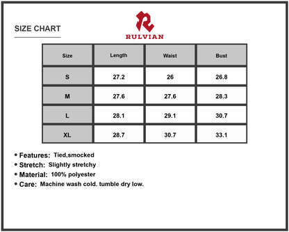 Size Chart - Women's Smocked Heart Print Tube Dress with Stretch 90% Polyester Fabric for Easy Care and Comfortable Fit Everyday