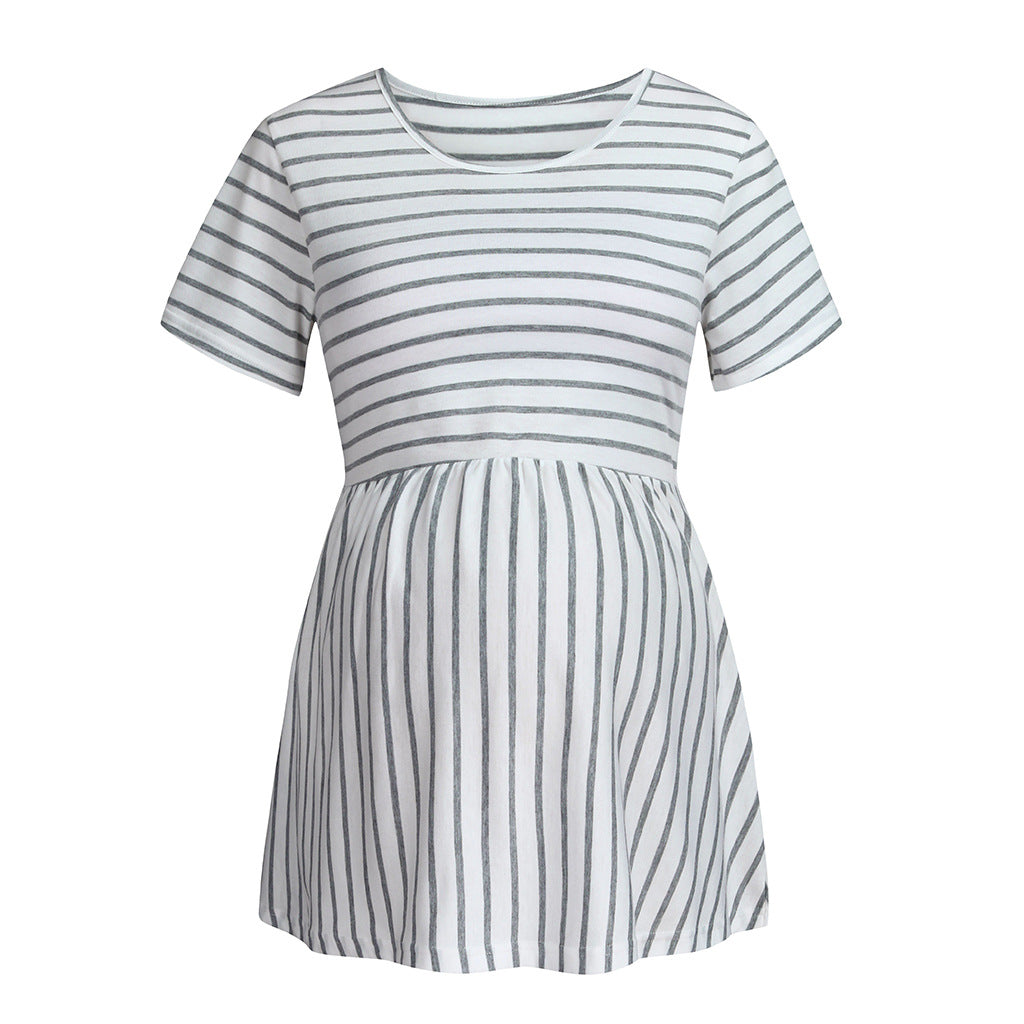 Men's Striped Stitching T Shirt 100% Cotton Breathable Fabric Soft Durable Everyday Casual Comfortable Wear