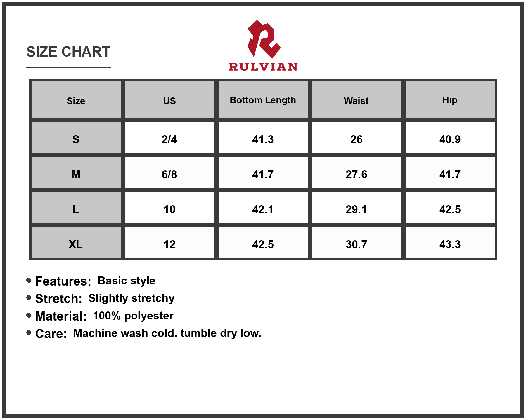 Size Chart - Women Embroidered Wide Leg Jeans High Waist Slightly Stretchy Casual Everyday Jeans Durable Stitching Comfortable