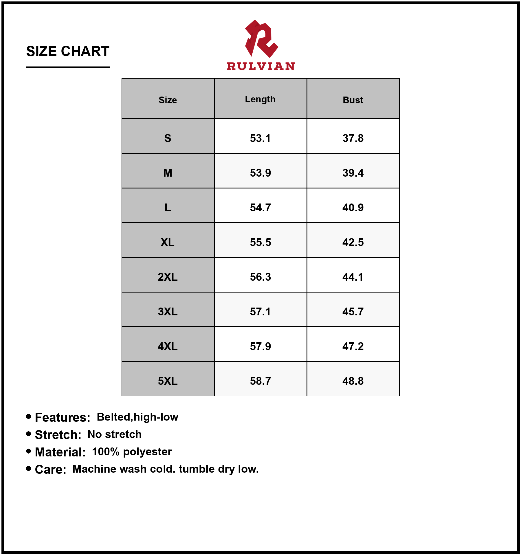 Size Chart - Women's Flowy Tie Front Midi Dress with Flutter Sleeves for Everyday Wear Plus Size 100% Polyester Silky Feel