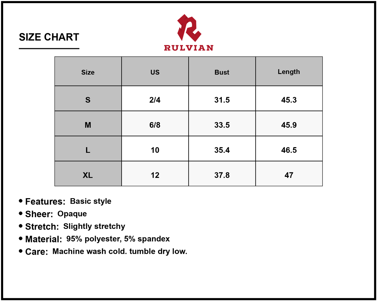 Size Chart - Women Tiered Printed Square Neck Cami Dress 95% Polyester 5% Spandex Lightweight Flowy Everyday to Evening for Spring