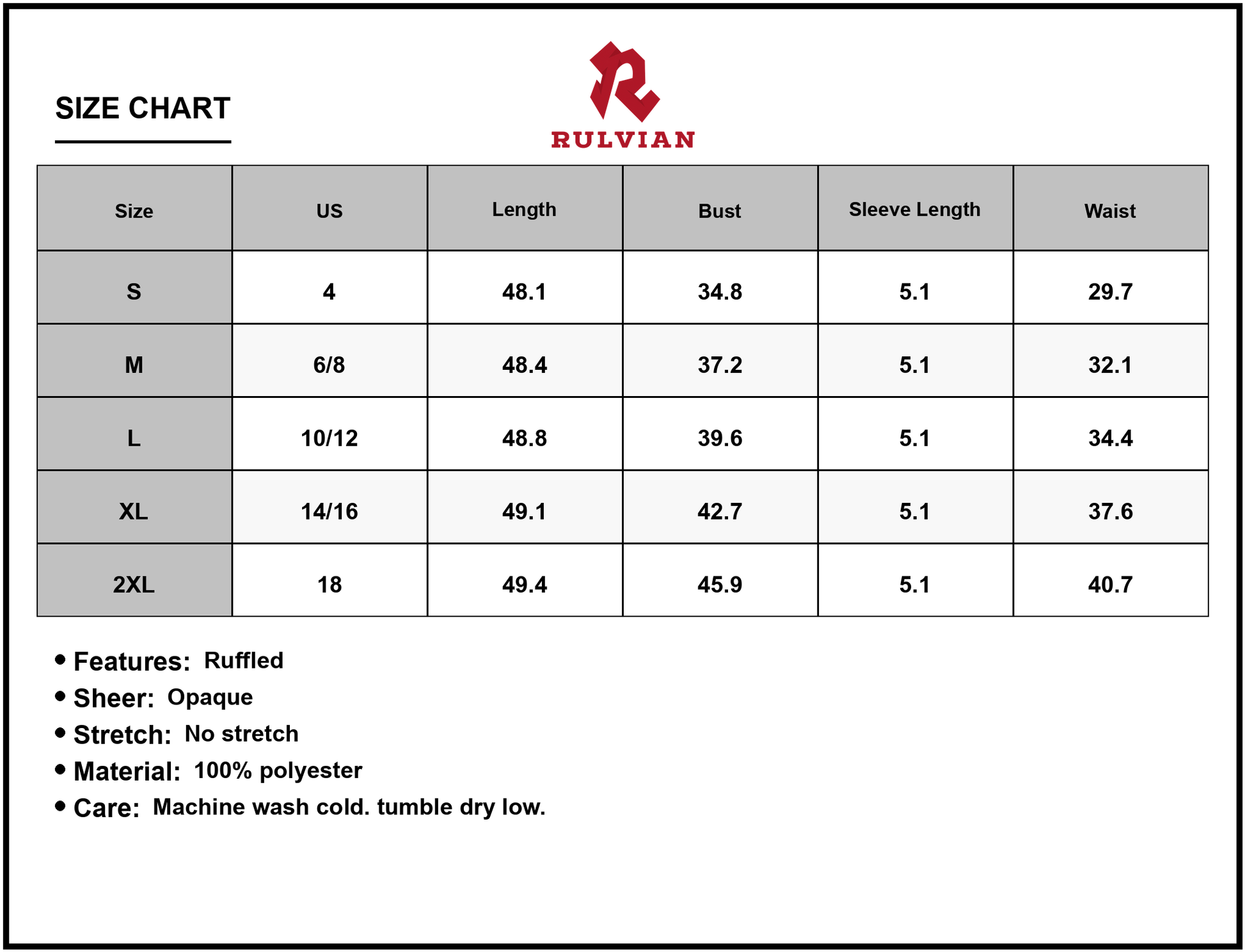 Size Chart - Women's Floral Print Square Neck Ruffled Cap Sleeve Maxi Dress one hundred percent polyester Elegant Summer Dress