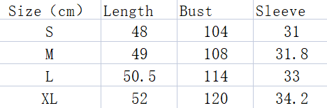 Size Chart - Women's Fashion Flared Sleeves Printed Top