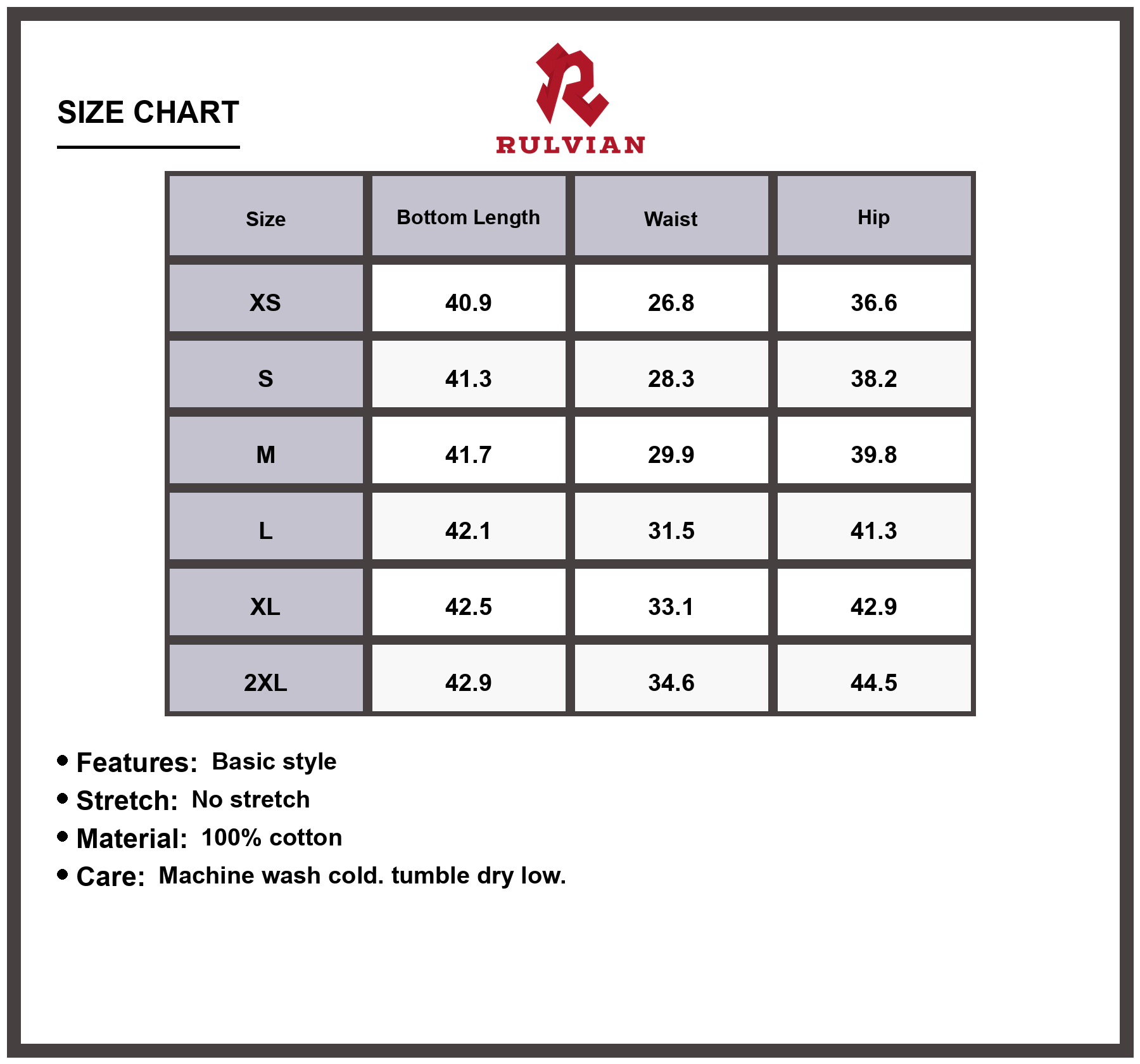 Size Chart - Men's Camouflage Jeans with Pockets Durable Rugged Outdoor Casual Workwear Regular Fit Straight Leg Tactical Apparel