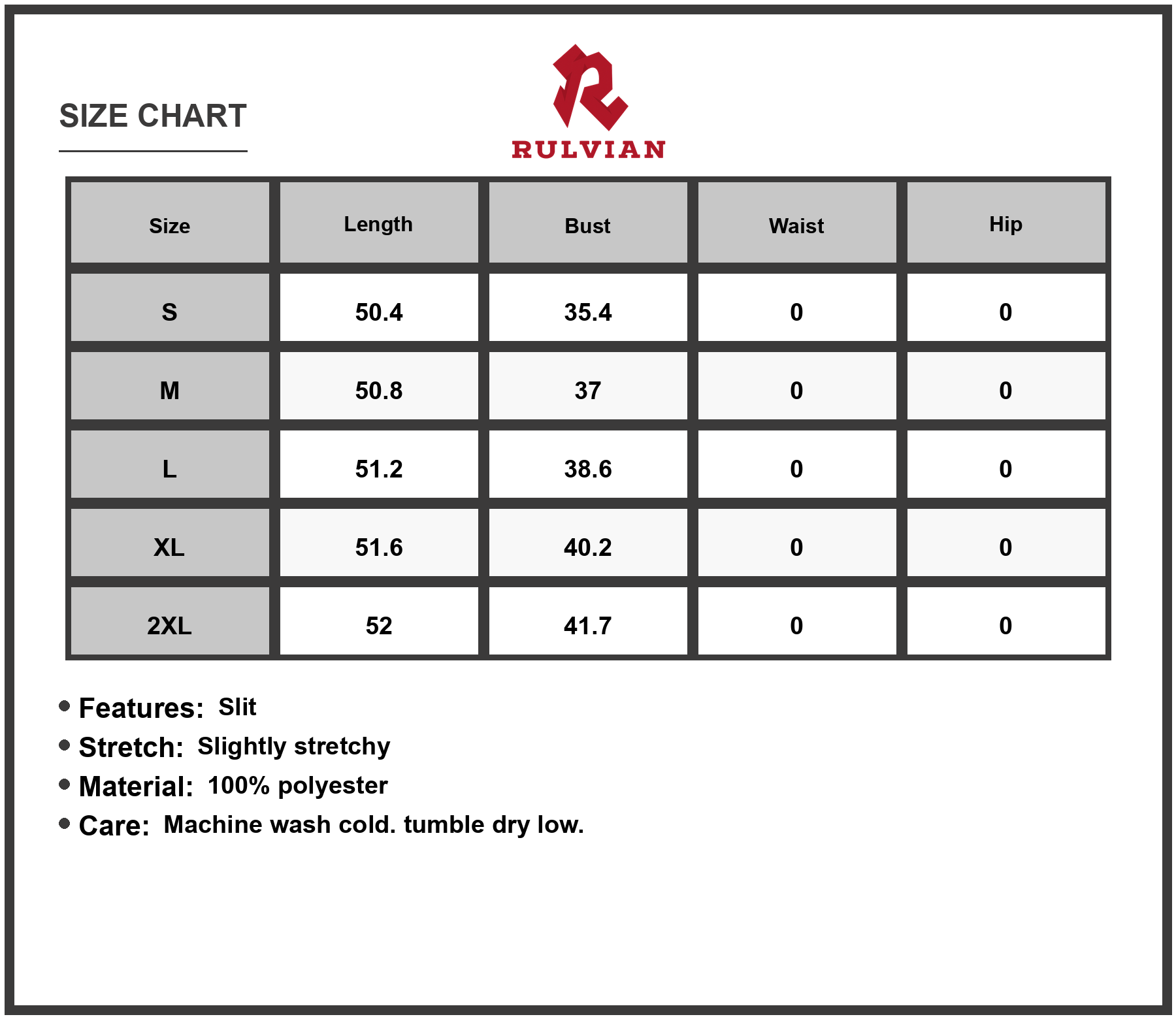 Size Chart - Women's Slit Printed Single Shoulder Maxi Dress 100% Polyester Fabric Flowy Summer Gown with Elegant Draped Silhouette