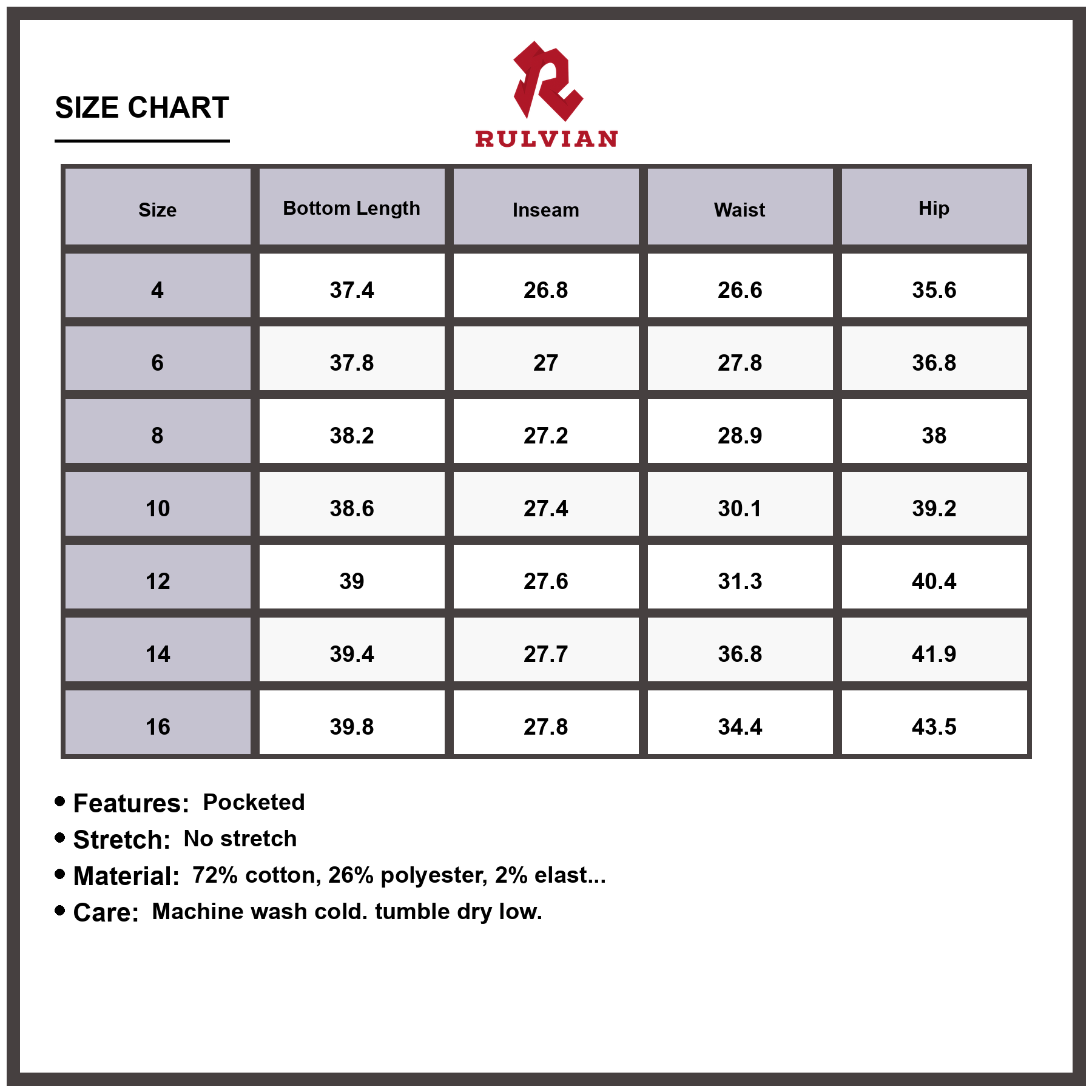 Size Chart - Women's Cropped High Rise Wide Leg Jeans with Pockets Trendy High-Quality Casual Everyday Versatile Denim Pants