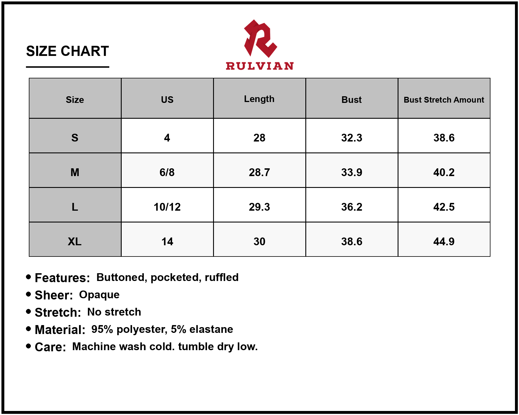 Size Chart - Women's textured square neck mini dress with wide straps and pockets ideal for casual wear 95% polyester 5% elastane